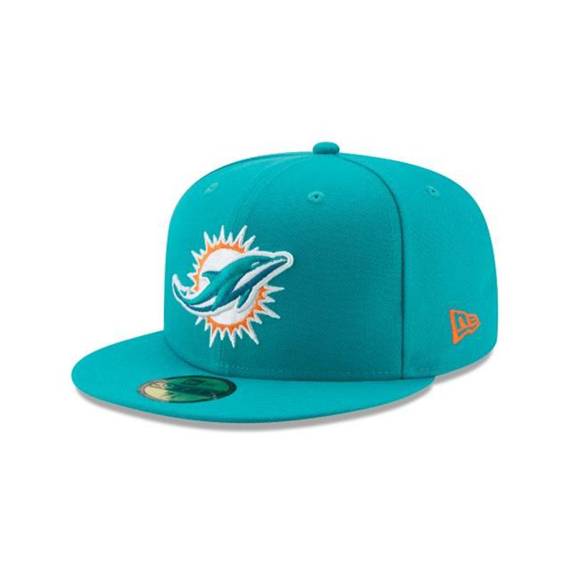 NFL Miami Dolphins Teal 59Fifty Fitted (AXF4516) - Blue New Era Caps